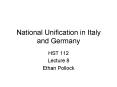 National Unification in Italy and Germany PowerPoint PPT Presentation