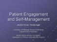 Patient Engagement and Self-Management PowerPoint PPT Presentation