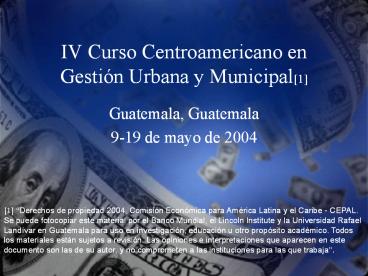 IV Curso Centroamericano en Gesti