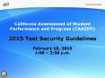 2015 Test Security Guidelines PowerPoint PPT Presentation