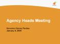 Agency Heads Meeting PowerPoint PPT Presentation