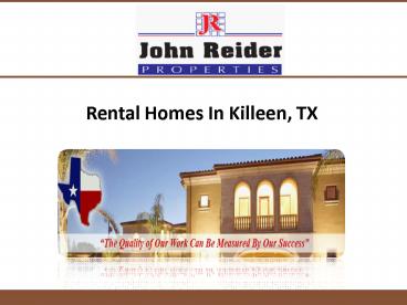 Rental Homes In Killeen, TX