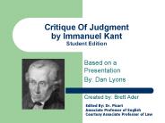 Critique Of Judgment by Immanuel Kant Student Edition