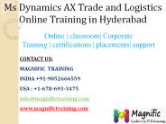 msdynamics ax trade and logistics online training in hyderabad