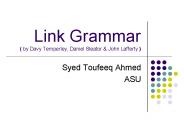 Link Grammar ( by Davy Temperley,