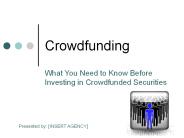 Crowdfunding