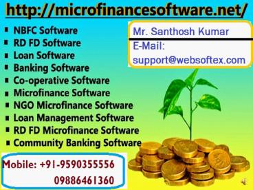Microfinance Software, Banking Software, Loan Software, Co-Operative Banking Software