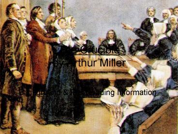 The Crucible by Arthur Miller