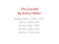 The Crucible By Arthur Miller PowerPoint PPT Presentation