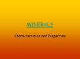 MINERALS PowerPoint PPT Presentation