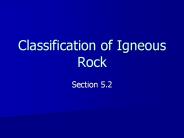 Classification of Igneous Rock