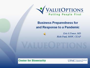 Business Preparedness for and Response to a Pandemic