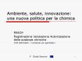 Ambiente, salute, innovazione: una nuova politica per la chimica PowerPoint PPT Presentation