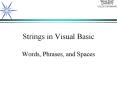 Strings in Visual Basic PowerPoint PPT Presentation
