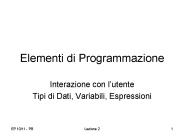 Elementi di Programmazione