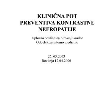 KLINICNA POT