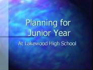 Planning for Junior Year