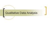 Qualitative Data Analysis