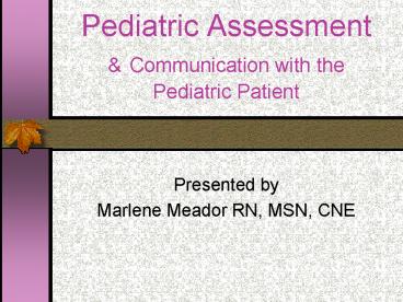 Pediatric Assessment