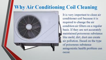 Why Air Conditioning Coil Cleaning