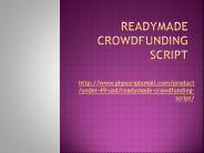 Readymade Crowdfunding script