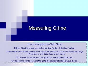 Measuring Crime