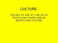 CULTURE: PowerPoint PPT Presentation