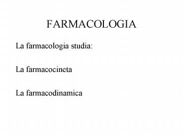 FARMACOLOGIA