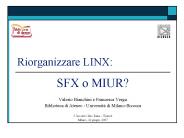 Riorganizzare LINX: