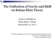 The Unification of Gravity and E
