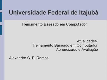 Universidade Federal de Itajub