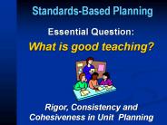 Standards-Based Planning