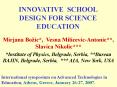 INNOVATIVE SCHOOL DESIGN FOR SCIENCE EDUCATION PowerPoint PPT Presentation
