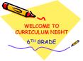 WELCOME TO CURRICULUM NIGHT PowerPoint PPT Presentation