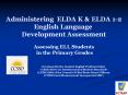 Administering ELDA K PowerPoint PPT Presentation