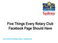 Five Things Every Rotary Club Facebook Page Should Have PowerPoint PPT Presentation
