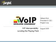 SIP Interoperability: