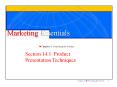 Section 14.1 Product Presentation Techniques PowerPoint PPT Presentation
