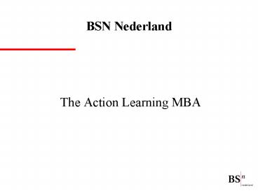 The Action Learning MBA