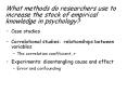 What methods do researchers use to increase the stock of empirical knowledge in psychology? PowerPoint PPT Presentation