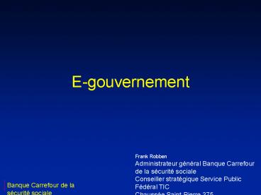 E-gouvernement