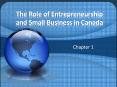 The Role of Entrepreneurship and Small Business in Canada PowerPoint PPT Presentation