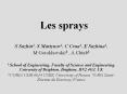 Les sprays PowerPoint PPT Presentation