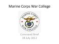 Marine Corps War College PowerPoint PPT Presentation