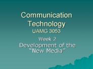 Communication Technology UAMG 3053