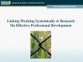 Linking Working Systemically to Research On Effective Professional Development PowerPoint PPT Presentation