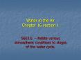 Water in the Air Chapter 16 section 1 PowerPoint PPT Presentation