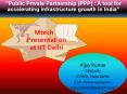 Public Private Partnership : A Tool for Accelerating Infrastructure Growth in India PowerPoint PPT Presentation