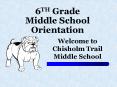 6TH Grade Middle School Orientation PowerPoint PPT Presentation
