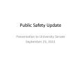 Public Safety Update PowerPoint PPT Presentation